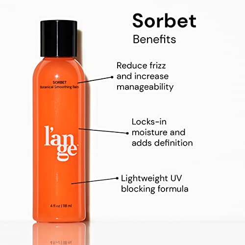 L'ANGE HAIR Sorbet Botanical Smoothing Balm | Biotin Leave-In Conditioner for Frizzy Hair & Curly Hair Styling | Best Anti-Frizz Hair Straightening Products | Extention Safe