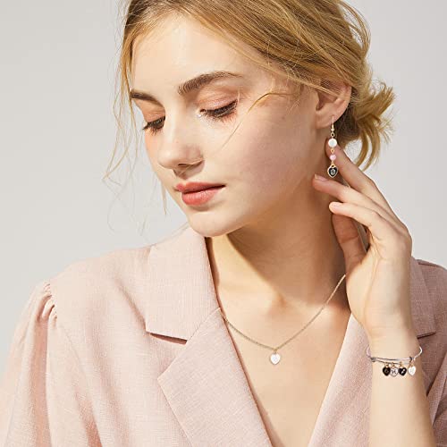 12 Constellation Heart Charms, 96pcs Zodiac Sign Enamel Pendants Double Sided Birthday Sign Lucky Charm Astrology Horoscope Pendant for DIY Bracelet Necklace Earring Making (Black White)