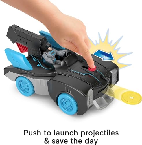 Imaginext DC Super Friends Batman Toy Bat-Tech Batmobile Car & Light-Up Figure for Preschool Pretend Play Kids Ages 3+ Years