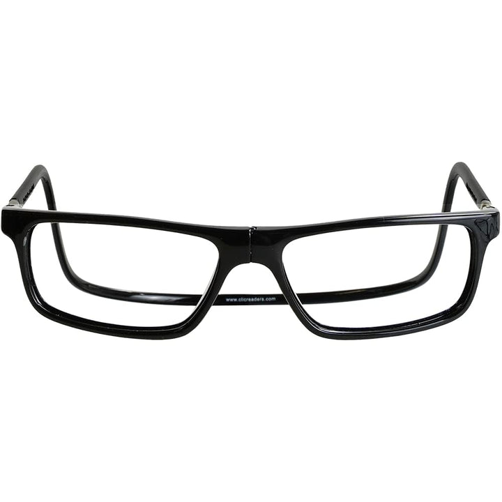 Magnetic Reading Glasses, Computer Readers, Replaceable Lens, Adjustable Temples, Executive, (M-XL, Black, 2.00 Magnification)