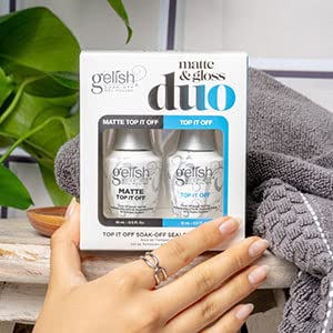 Matte & Gloss Duo Kit, Clear Coat Nail Kit, Matte Top Coat For Gel Nails, Glossy Top Coat For Gel Nails, 0.5 ounce
