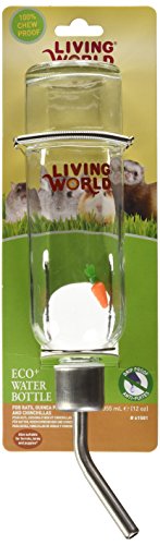 Eco+ Water Bottle for Rats, Guinea Pigs, Chinchillas and Other Small Animals, 12-Ounce