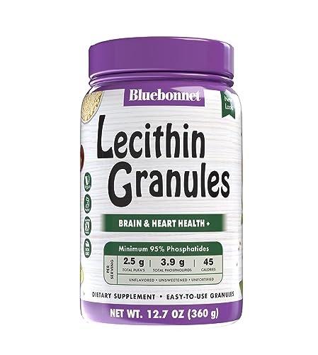 Nutrition Super Earth Lecithin Granules, Derived From Non-GMO Soy, Gluten-Free, Vegan, Kosher Certified, No Sugar Added, 12.7 oz, Yellow, 12.7 Oz