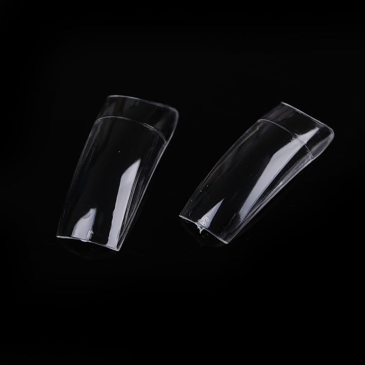 500pcs Clear French Acrylic Style Artificial False Nails Half Tips with Box