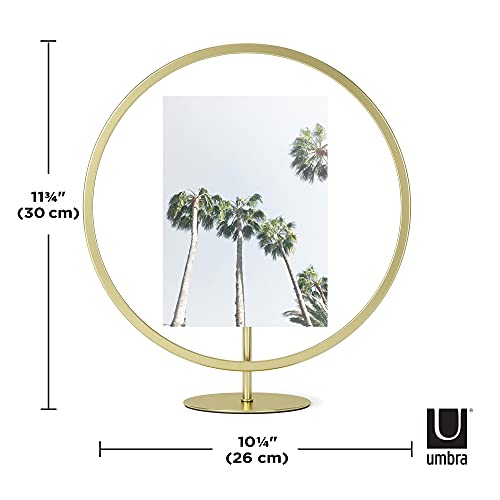Infinity Floating Picture Frame, Matte-brass, 5X7