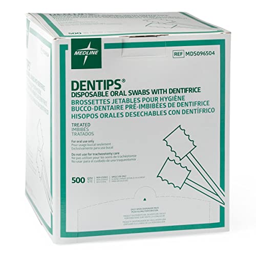MEDLINE MDS096504 MDS096504H DenTips Oral Swabsticks (Pack of 10)