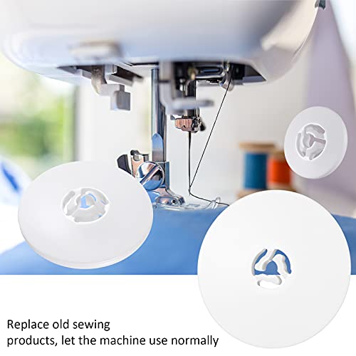 Spool Cap Sewing Machine Spool Pin Cap Small Medium Large Replacement Spool Cap Compatible with Brother, Babylock Sewing and Embroidery Machines, 45 mm, 35 mm and 25 mm, White (6 Pieces)