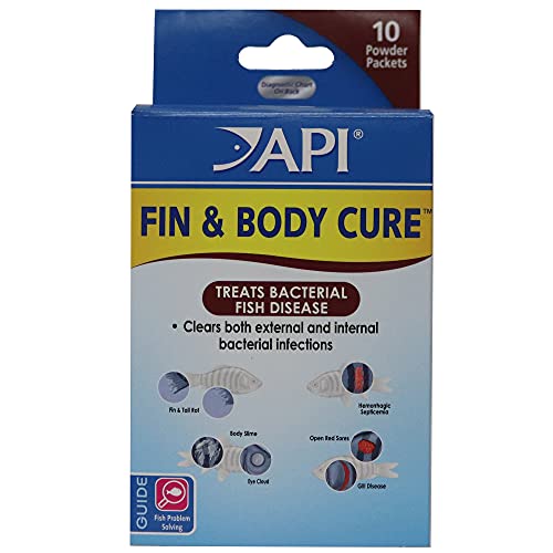 FIN & BODY CURE Freshwater Fish Powder Medication 10-Count Box