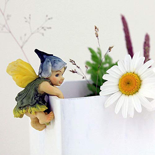 4282 Fairy Baby Flower Pot Hugger Figurines, Green