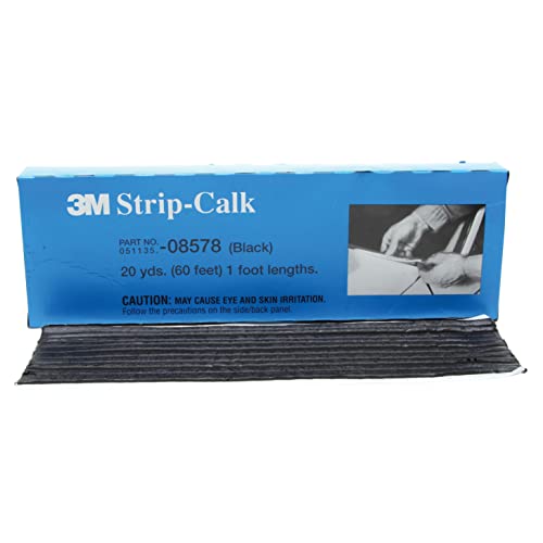 Strip Calk, 08578, 1 ft Strips, Black, Soft Butyl Rubber, Permanent Elasticity, Joint Filling, Trunk Seams, 60 Pack