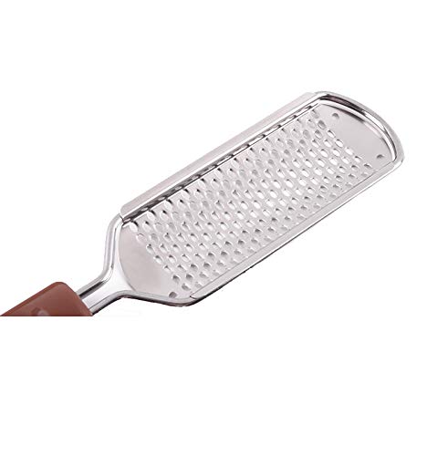 Foot File Colossal Foot Rasp Stainless Steel Pedicure Metal Surface Foot Care Tool,Foot Rasp Eliminate Feet Cracked Dead Thick Dry Hard Skin 28CM (Brown&11.2)