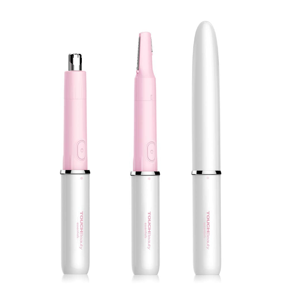 Hair Trimmer for Face Eyebrow Nose Ear Body Hair Trimming, All in ONE Hair Remover for Women & Men Dual Blades Shaver Battery Powered TB-1458