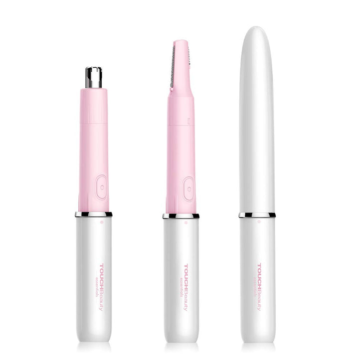 Hair Trimmer for Face Eyebrow Nose Ear Body Hair Trimming, All in ONE Hair Remover for Women & Men Dual Blades Shaver Battery Powered TB-1458