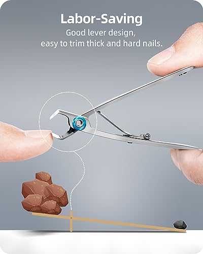 Toenail Clippers for Thick Nails, 17mm Wide Jaw Opening Extra Large Toenail Clippers for Seniors Thick Toenails or Tough Fingernail, Heavy Duty Thick Toenail Clippers for Men, Women, Adult