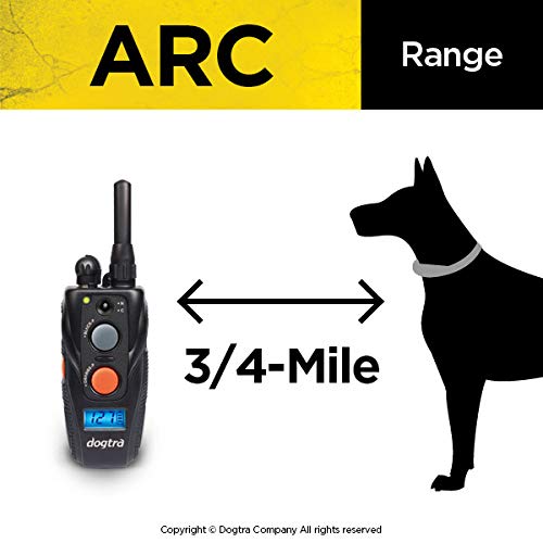 ARC 2-Dogs Remote Training Collar - 3/4 Mile Range, Waterproof, Rechargeable, Static Stimulation, Vibration, Audible Tone, Small, Medium, Large Dog Training E-Collar