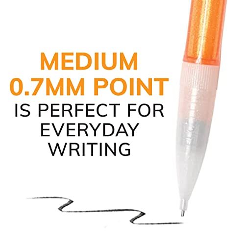 Xtra-Sparkle Number 2 Mechanical Pencils With Erasers (MPLP241-BLK), Medium Point (0.7mm), 24-Count Pack, Cute Mechanical Pencils For Girls, Boys and Adults (Barrel Colors May Vary)