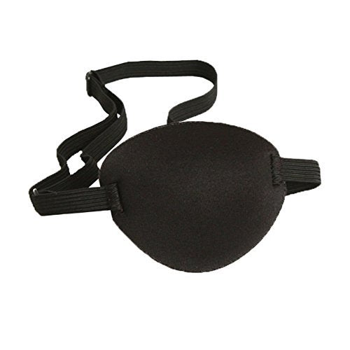 1 Pcs Adult Kid's Black Adjustable Soft and Comfortable Pirate Eye Patch Single Eye Mask for Amblyopia Lazy Eye