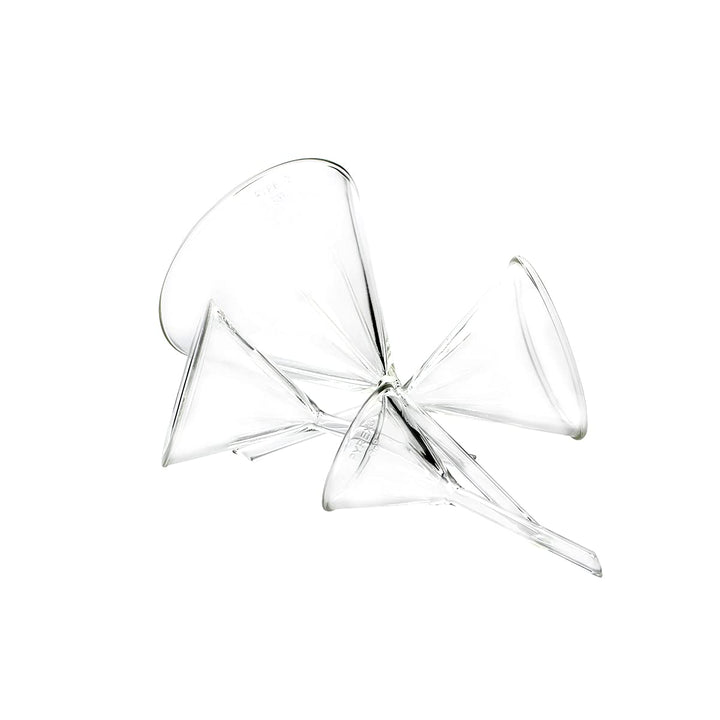 PYREX 60° Angle Fluted Laboratory Funnel - Short Stem Borosilicate Glass Funnel – Premium Chemistry Reusable Funnel for Laboratories, Classrooms or Home Use - PYREX Lab Glassware, 75mL, 2/Pk