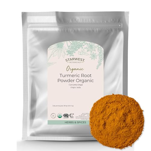 Organic Ground Turmeric Root Powder - Curcumin Spice for Cooking & Seasoning, Natural Source of Antioxidants, Immune Support, Certified Kosher, Non-GMO - Bulk 1 lb Bag