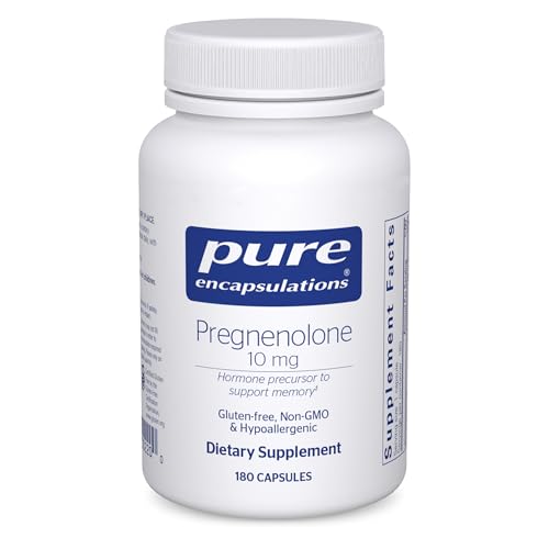 Pregnenolone 10 mg - Support Memory & Hormone Balance* - Hormone Precursor - Gluten Free & Non-GMO - 180 Capsules