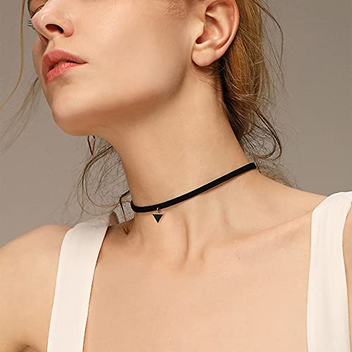 44PCS Black Womens Chokers Gothic Collar Lace Velvet Chocker Pendant Necklaces Set for Teenagers Women