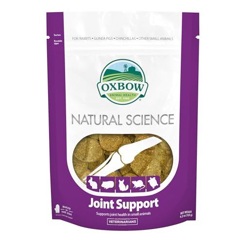 Animal Health Natural Science Joint Support, Anti Inflammatory Supplement for Rabbit & Guinea Pig, Timothy Hay, Made with Glucosamine, Turmeric, & Yucca, Made in USA, 4.2 oz Bag