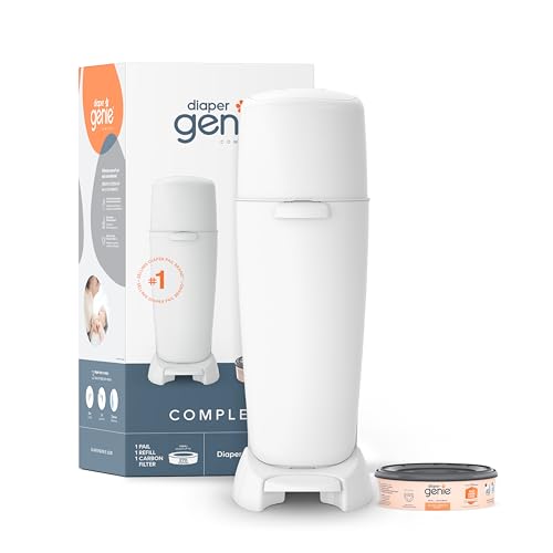 Playtex Complete Pail with Built-In Odor Controlling Antimicrobial, Includes Pail & 1 Refill, White , 8.36 Pound