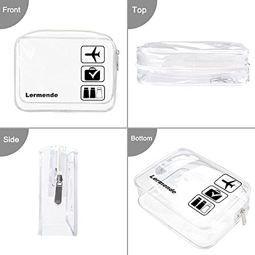 3pcs TSA Approved Toiletry Bag For Women, Travel Toiletry Bag for Men, Airport Carry On Small Clear Toiletry Bag Cosmetic bag For Travel Toiletries - Clear