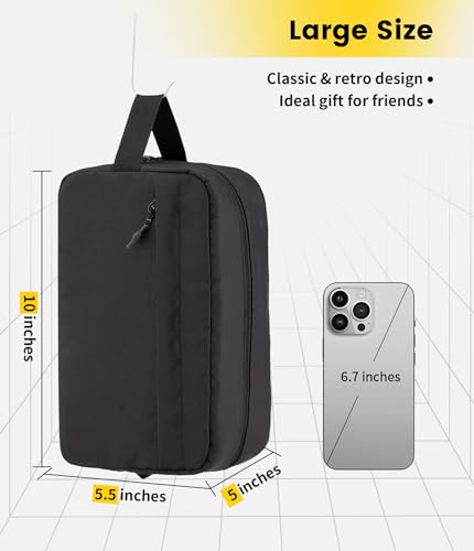 Travel Toiletry Bag for Men - Large Toiletries Bag Water Resistant Hanging Dopp Kit Travel Bag for Toiletries Accessories