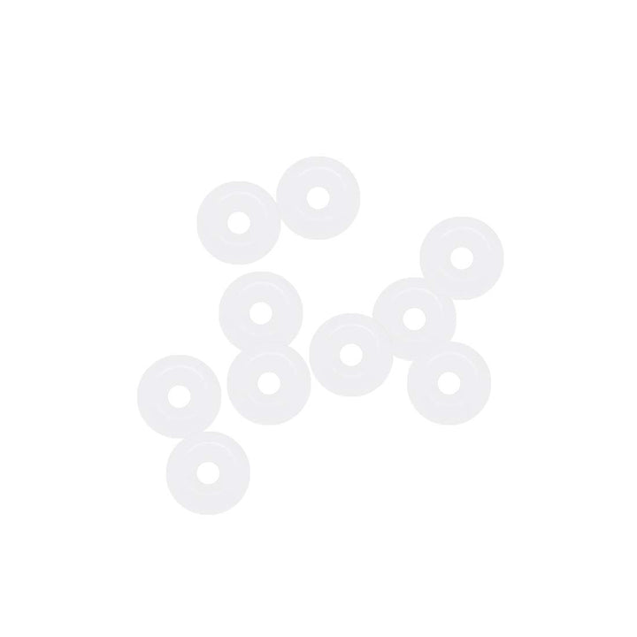 Silicone O-Rings, 4mm OD 1mm ID 1.5mm Width VMQ Seal Gasket for Compressor Valves Pipe Repair, White, Pack of 10