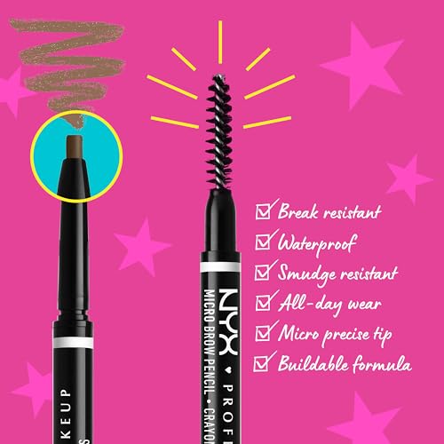 Micro Brow Pencil, Precise Eyebrow Pencil - Brunette