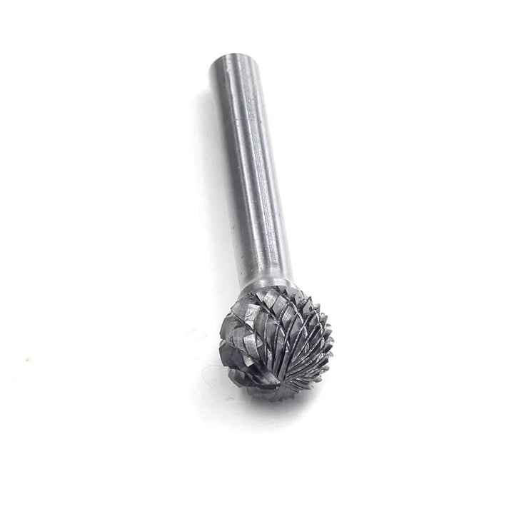 SD-5 Tungsten Carbide Burr ball Shape Double Cut Rotary Burrs File(1/2''cutter Dia , 0.45''Cutter Length) with 1/4'' (6.35mm) Shank dia