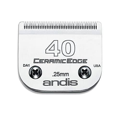 – 64265, Ceramic Edge Detachable Pet Clipper Blade – Comprised of Carbon-Infused Steel, Exclusive Hardening Process - for AGC, BG, DBLC, FHC & BDC Series - 1/100 (0.25mm) Cut Length, Chrome