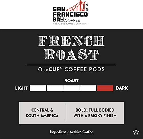 San Francisco Bay Compostable Coffee Pods - French Roast (80 Ct) K Cup Compatible including Keurig 2.0, Dark Roast