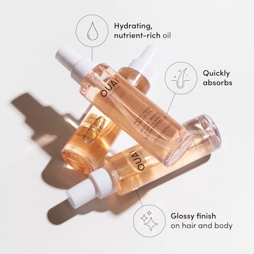 Rose Hair and Body Oil - Anti-Frizz Hair + Skin Moisturizing Oil Spray for Adding Shine and Perfume All Over - Formulated with Absinthium and Rosehip Oil (3 oz)