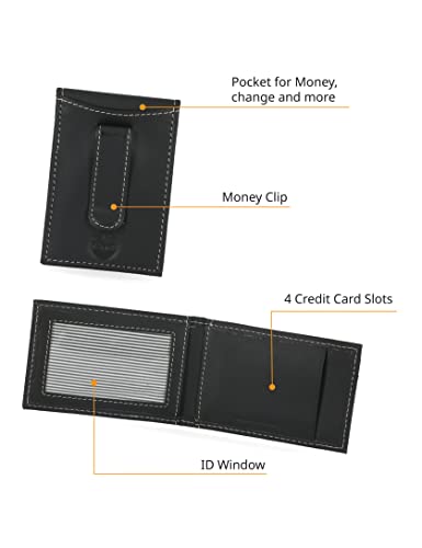 Men's Slim Leather Front Pocket Credit Card Holder Wallet
