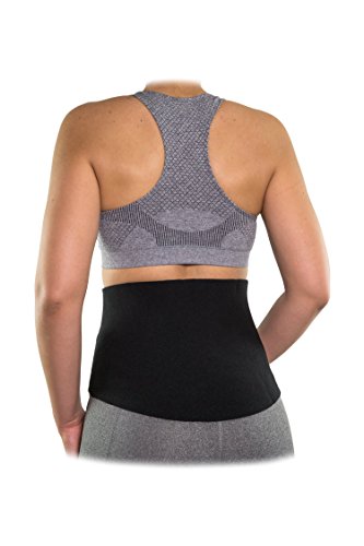 Waist Trimmer Belt, Waist Trainer for Women, Promotes Sweat & Weight Loss in Mid-Section, Sold as Single Unit, Black