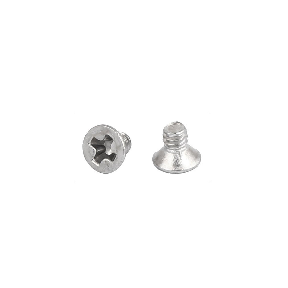 a16051600ux0412 M2x3mm 316 Stainless Steel Flat Head Phillips Machine Screws Silver Tone Pack of 80