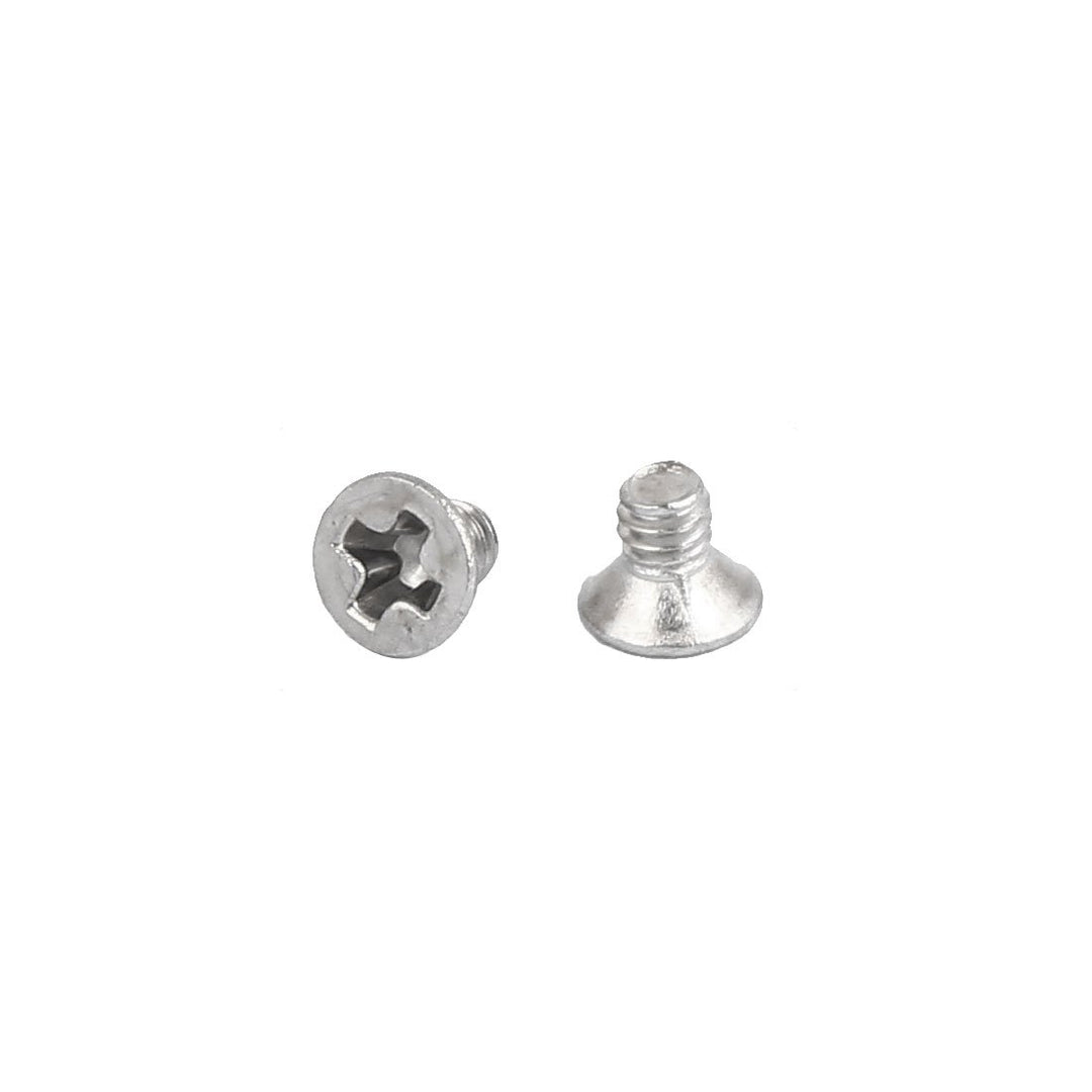 a16051600ux0412 M2x3mm 316 Stainless Steel Flat Head Phillips Machine Screws Silver Tone Pack of 80