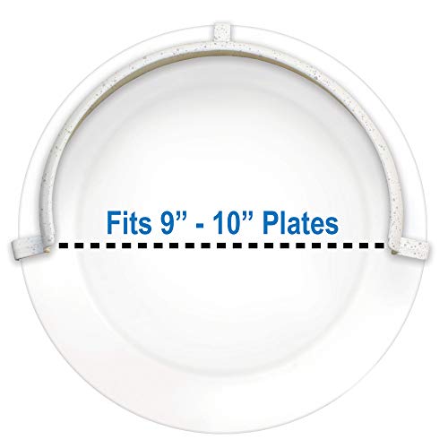 White Clip-on Food Guard for 9 – 10 Inch Plates