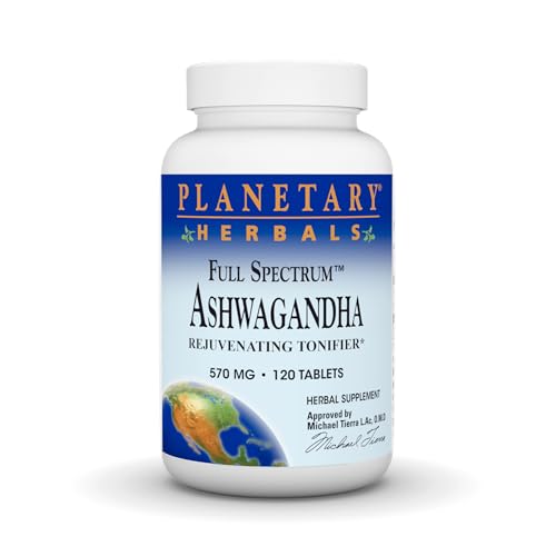 Ashwagandha Full Spectrum 570 mg, Rejuvenating Tonifier,120 Tablets