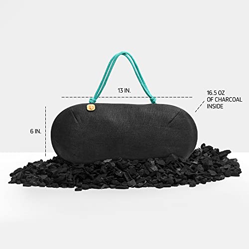 Car Air Freshener - Lasts 365+ Days No Chemicals 100% Activated Bamboo Charcoal Fragrance-Free Deodorizer, Natural Auto Odor Eliminator, Purifier, Neutralizer, Absorb Smoke Smell