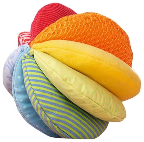 Rainbow Fabric Ball - Machine Washable Baby Sensory Toys - Ideal Baby Toy, Tummy Time Toys & Baby Teething Toys, 6 Months & up