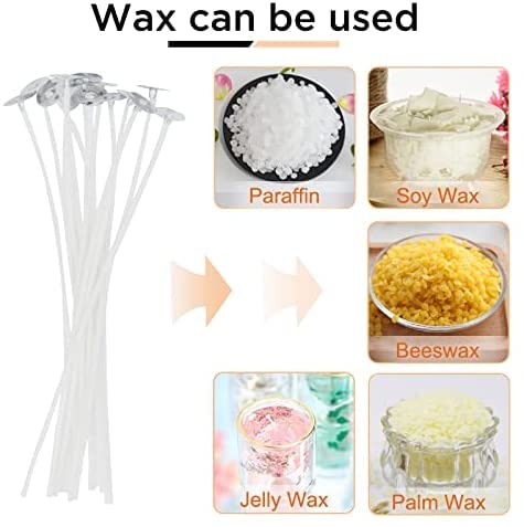 4 Cotton Candle Wick 100 Piece Pre-Waxed Candle Wicks for Candle Making,Thin Lx Wicks