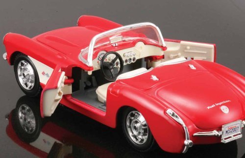 Assembly Line 1957 Chevrolet Corvette 1/24 Scale Diecast Model Car Kit Red