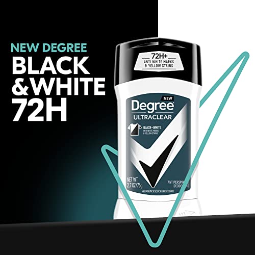Men UltraClear Antiperspirant Deodorant Black + White 72-Hour Sweat & Odor Protection Antiperspirant For Men With MotionSense Technology 2.7 Ounce (Pack of 4)