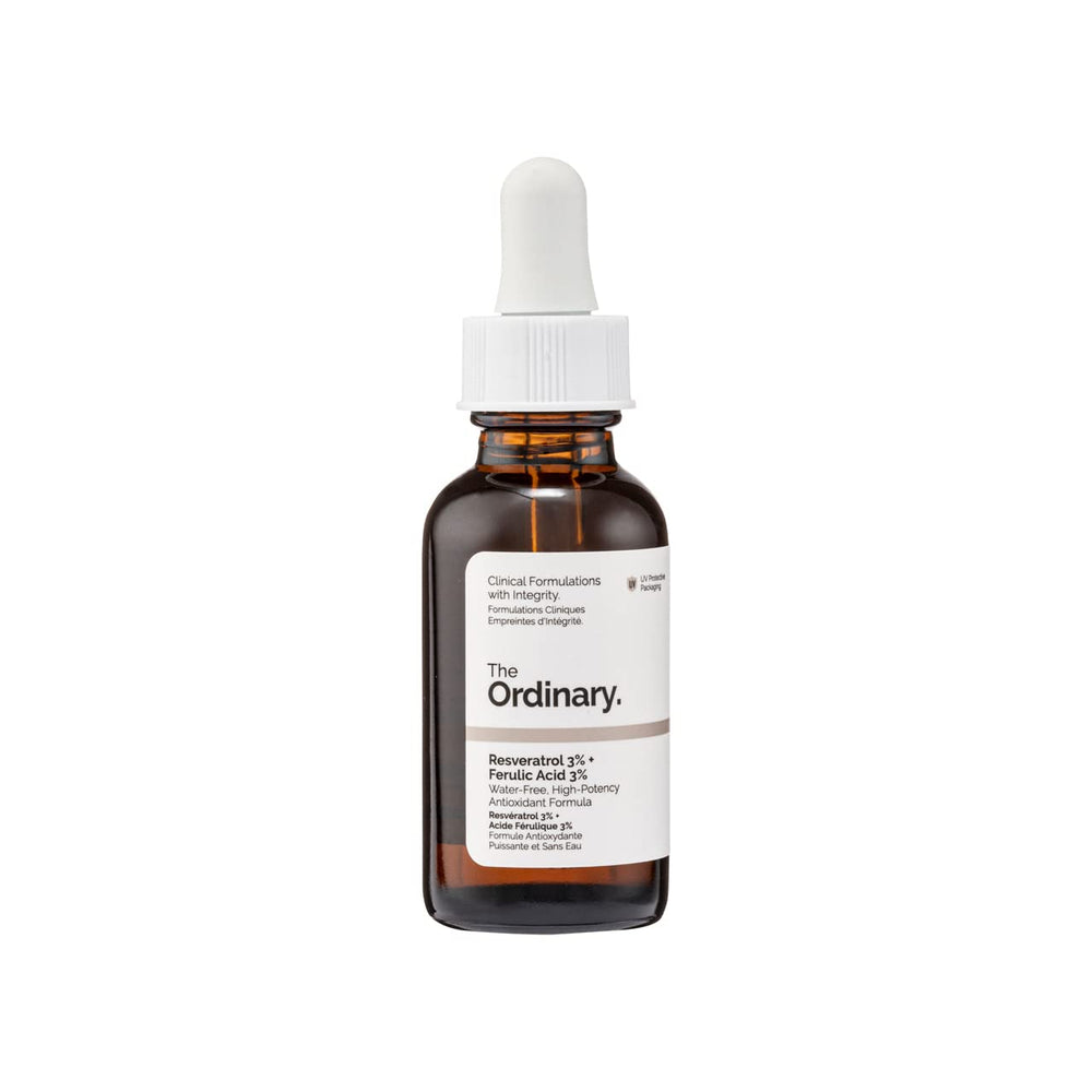 The Ordinary Resveratrol 3% + Ferulic Acid 3%, Antioxidant Serum for Anti-Aging, 1 Fl Oz