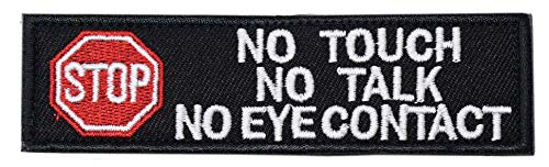 Service Dog Working Do Not Touch Military Tactical Morale Badge Hook Loop Fastener Patch - Please Do Not Pet Me I'm Working - 3.15 Diameter Round(Service Dog-Red/White/Black)