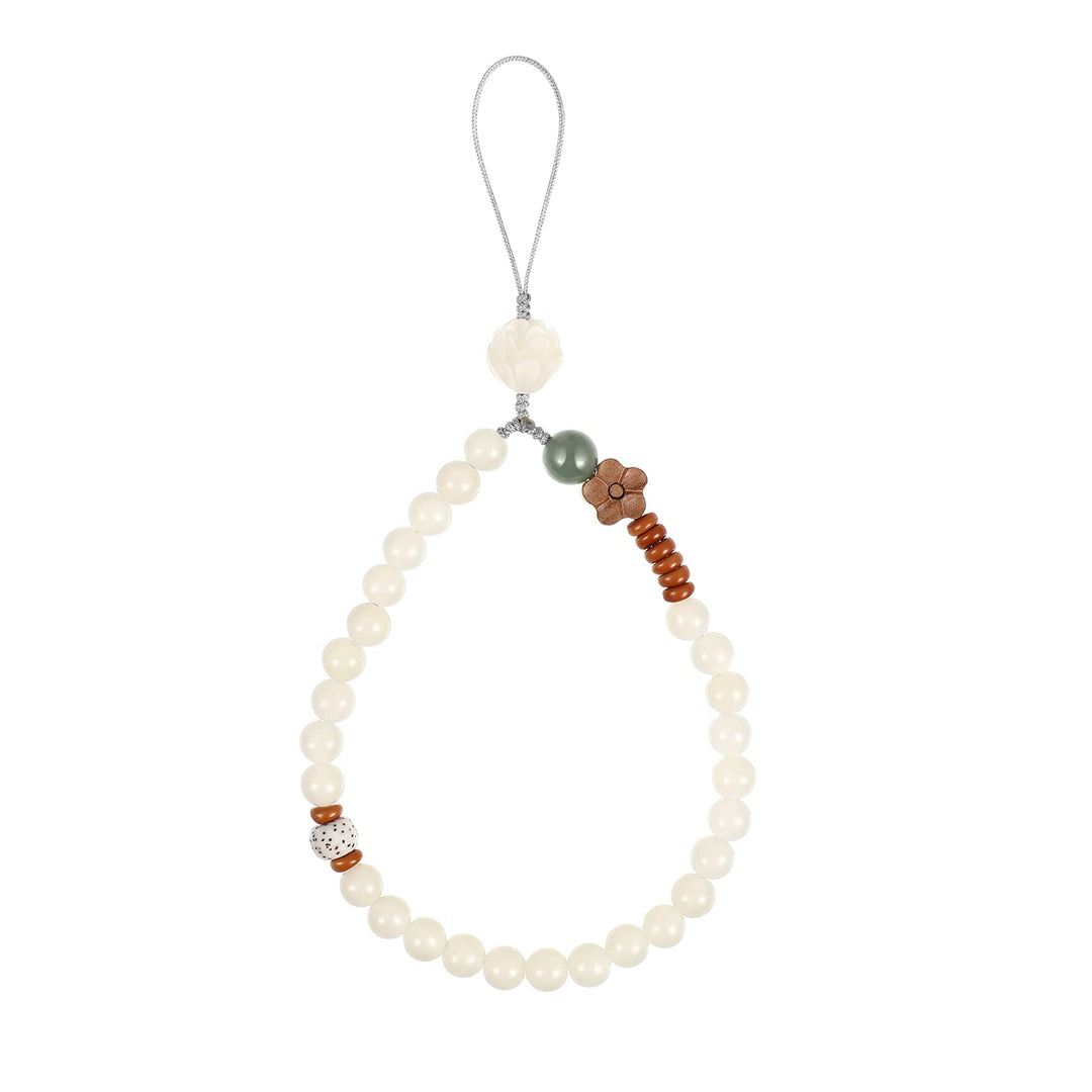 Buddha Beads Mobile Phone Strap Lanyard Keychain Hanging Pendant Chinese Style Phone Wrist Rope (Assorted Color)