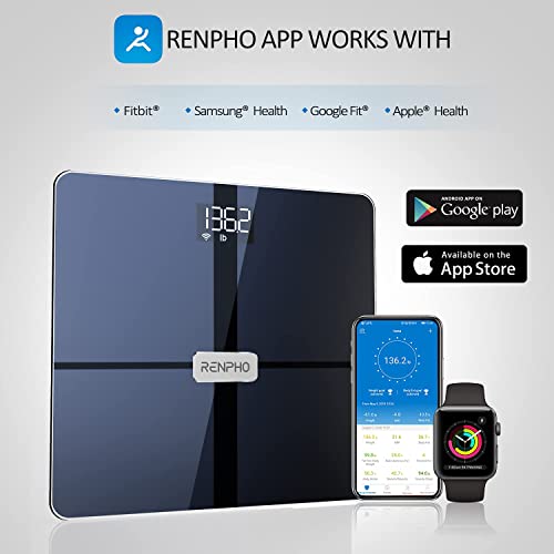 Wi-Fi Scale for Body Weight, FSA HSA Store Eligible Bluetooth WiFi Body Fat Scale Tracks 13 Metrics, Smart Digital Bathroom Scale Automatically Identify Users by Wi-Fi, Elis Aspire